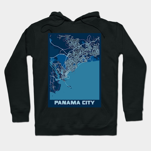 Panama City - Panama Peace City Map Hoodie by tienstencil